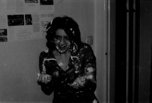 Foam fight with Julie