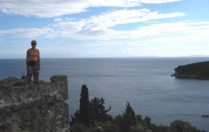 Sue atop Parga castle
