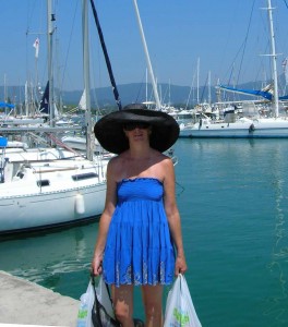 Sue at thye marina