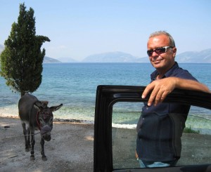 Denis and a donkey
