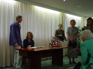 Signing the register
