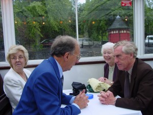 The old folks catch up