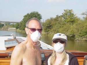 Mike and Jo avoiding the fumes