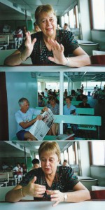 Ginny, Piet and Sue on the Star ferry