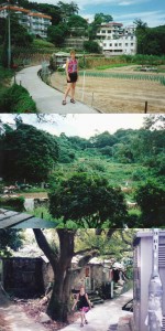 The walk up to the flat on Lama Island