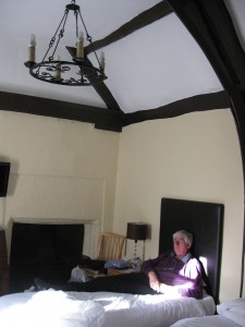 Chris relaxing in ye olde bedroom